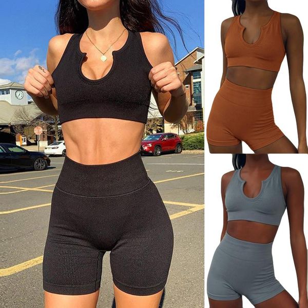 women's tracksuits est workout sets for women 2 piece seamless crop tank high waist shorts yoga outfits female running suits, Gray
women's tracksuits est workout sets for women 2 piece seamless crop tank high waist shorts yoga outfits female running suits, Gray