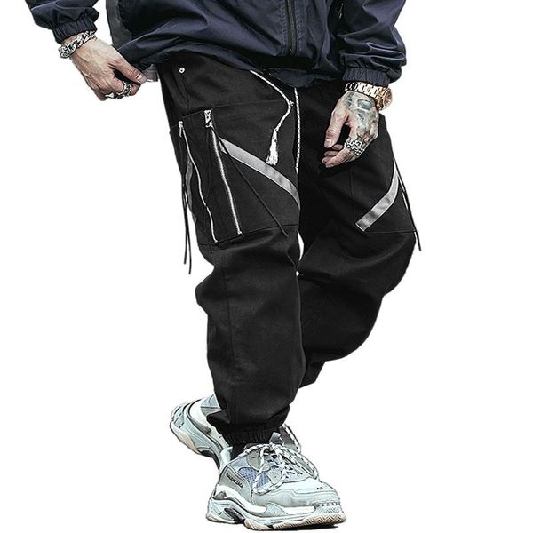 men's pants streetwear color panelled fashion zipper pockets ribbons sweatpants joggers trousers casual autumn safari harem, Black
men's pants streetwear color panelled fashion zipper pockets ribbons sweatpants joggers trousers casual autumn safari harem, Black