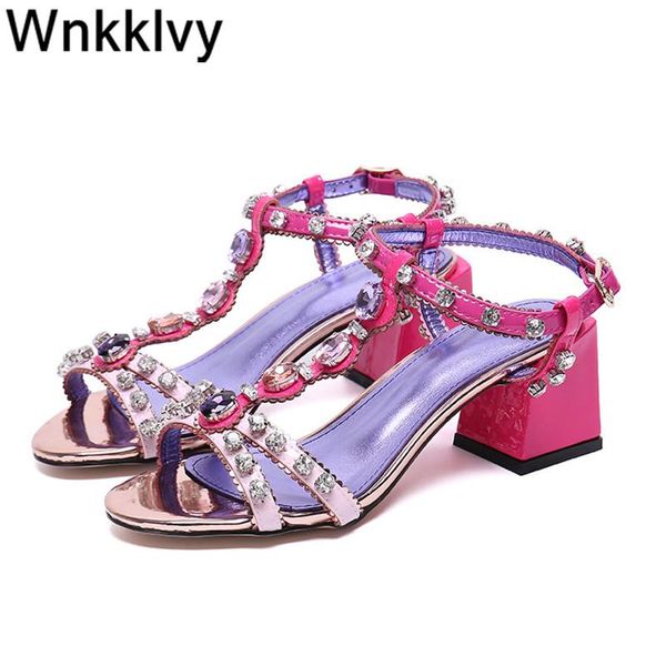 sandals sandalias mujer 2021 luxury diamond t-strap gladiator women square high heel crystal rhinestones summer dress shoes, Black
sandals sandalias mujer 2021 luxury diamond t-strap gladiator women square high heel crystal rhinestones summer dress shoes, Black