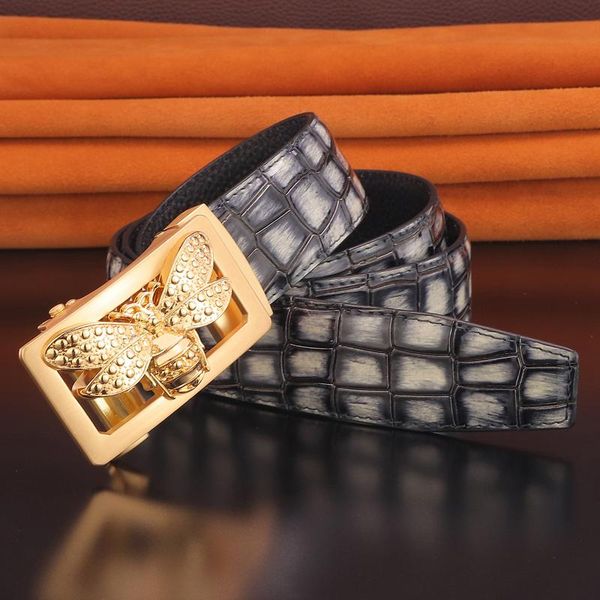 belts 3d bee automatic buckle gloden men luxe marque brand crocodile pattern leather fashion waist strap high quality, Black;brown
belts 3d bee automatic buckle gloden men luxe marque brand crocodile pattern leather fashion waist strap high quality, Black;brown