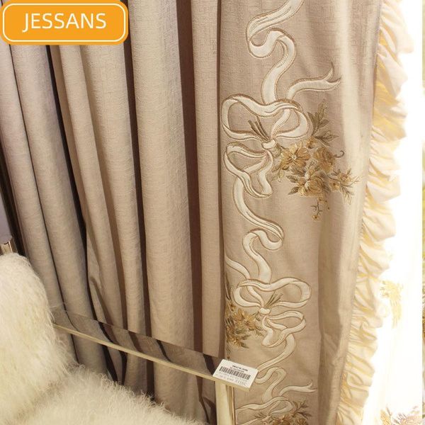 curtain & drapes french high-end embroidery flannel princess style super heavy blackout curtains for living room bedroom finished product
curtain & drapes french high-end embroidery flannel princess style super heavy blackout curtains for living room bedroom finished product