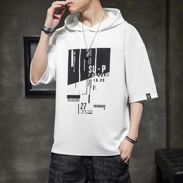 fashion hoodies brand sweater men's youth casual hooded round neck short half sleeve t-shirt men, Black
fashion hoodies brand sweater men's youth casual hooded round neck short half sleeve t-shirt men, Black