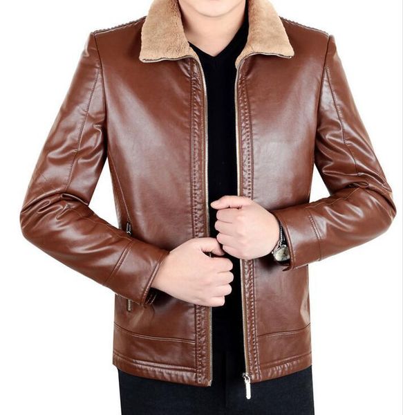 men's fur & faux m-4xl winter male fashion add wool and thicken the middle of - age lapel pu coat, Black
men's fur & faux m-4xl winter male fashion add wool and thicken the middle of - age lapel pu coat, Black