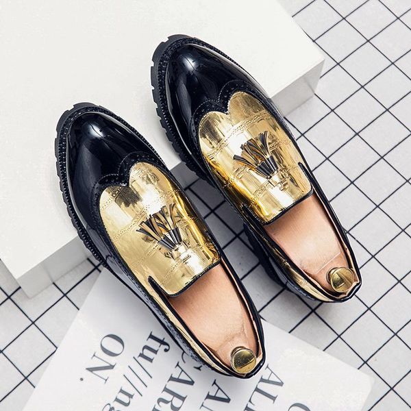 big size 38-47 brogue men shoes trendy loafers classics formal dress wedding handmade tassel evening sneakers, Black
big size 38-47 brogue men shoes trendy loafers classics formal dress wedding handmade tassel evening sneakers, Black