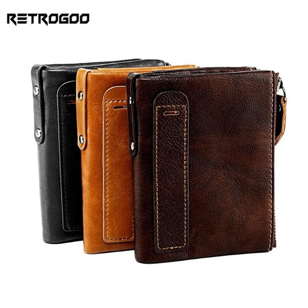 wallets retrogoo 2021 fashion genuine leather men wallet bi-fold id card holder coin purse with double zipper smalle femal, Red;black
wallets retrogoo 2021 fashion genuine leather men wallet bi-fold id card holder coin purse with double zipper smalle femal, Red;black