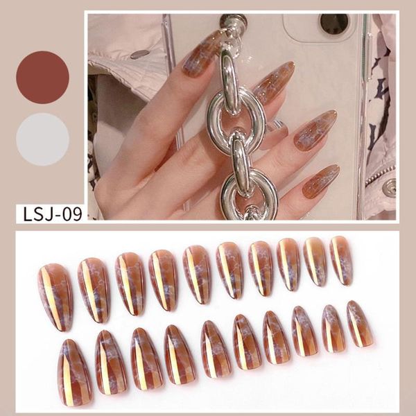 24pcs gradient aurora mirror design false nails long stiletto press on wearable full cover fake nail tips diy manicure, Red;gold
24pcs gradient aurora mirror design false nails long stiletto press on wearable full cover fake nail tips diy manicure, Red;gold