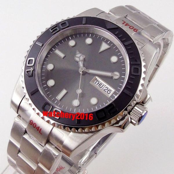 wristwatches sapphire men's automatic watch japan nh36 movement sterile gray face week date display 904l band glide lock rotating bezel, Slivery;brown
wristwatches sapphire men's automatic watch japan nh36 movement sterile gray face week date display 904l band glide lock rotating bezel, Slivery;brown