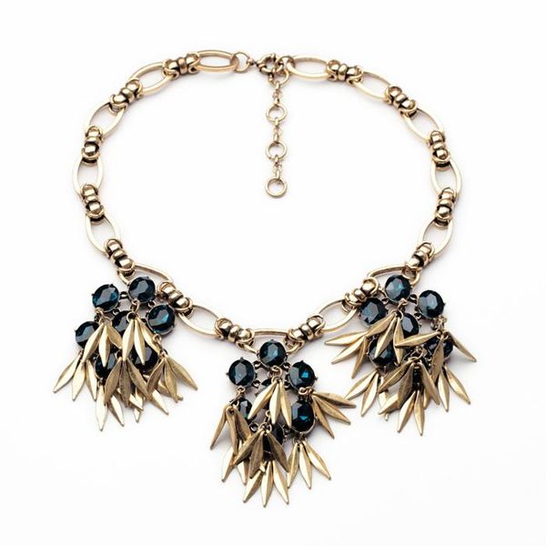 trendy jewelry female party accessories gold color chain crystal flower leaf dress necklace pendant necklaces, Silver
trendy jewelry female party accessories gold color chain crystal flower leaf dress necklace pendant necklaces, Silver