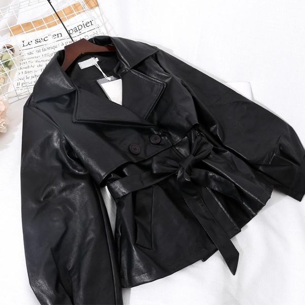 women's leather & faux 2021 loose fashion pu jacket women spring autumn biker coat motorcycle lace up black ladies basic coats
women's leather & faux 2021 loose fashion pu jacket women spring autumn biker coat motorcycle lace up black ladies basic coats