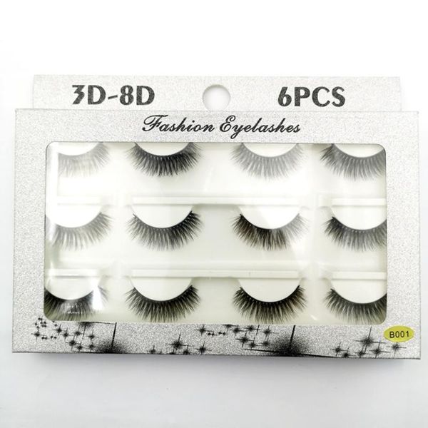 false eyelashes 6 pairs eyelashs natural long faux 3d mink hand made makeup tools full strip lashes extension
false eyelashes 6 pairs eyelashs natural long faux 3d mink hand made makeup tools full strip lashes extension