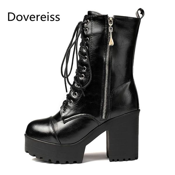 boots fashion winter pure color round toe elegant waterproof cross tied motercycle chunky heels ankle 34-44, Black
boots fashion winter pure color round toe elegant waterproof cross tied motercycle chunky heels ankle 34-44, Black