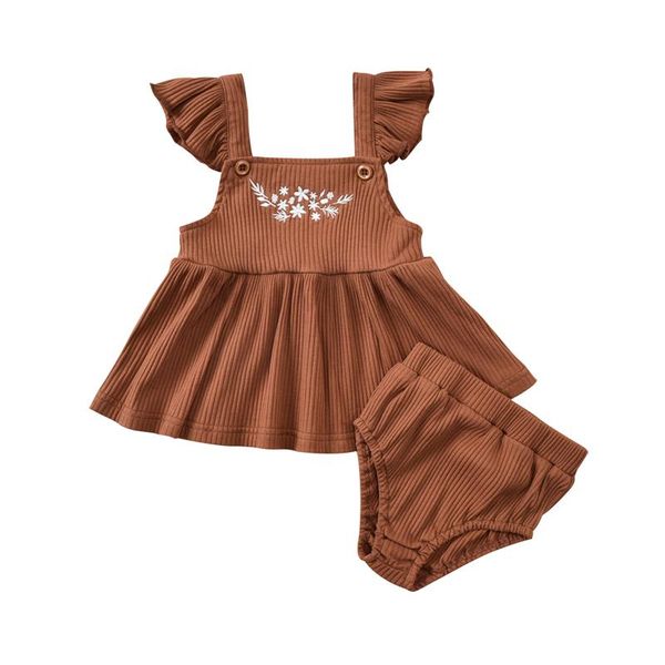 girls summer outfits floral print square collar ruffle sleeves + solid color ribbed shorts for baby suit clothing sets, White
girls summer outfits floral print square collar ruffle sleeves + solid color ribbed shorts for baby suit clothing sets, White