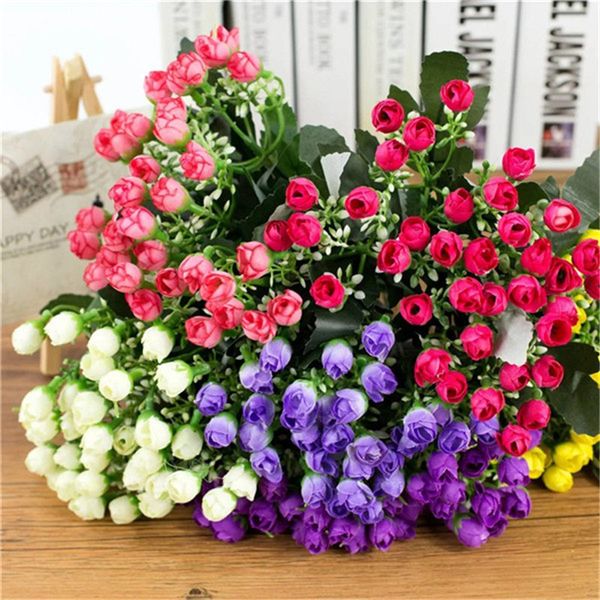 2021 36 head small bud roses artificial flowers silk rose decorative flowers home decorations for wedding valentine's day, White
2021 36 head small bud roses artificial flowers silk rose decorative flowers home decorations for wedding valentine's day, White