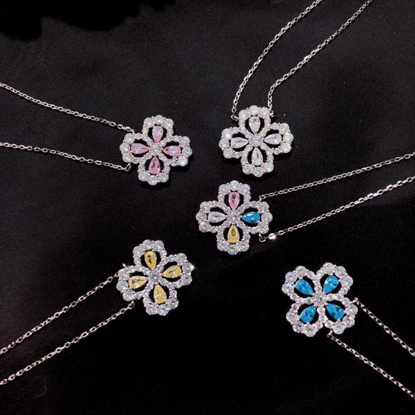 brand pure 925 sterling silver jewelry for women lotus flower neckalce pendant luck clover sakura wedding party necklace chains 
brand pure 925 sterling silver jewelry for women lotus flower neckalce pendant luck clover sakura wedding party necklace chains