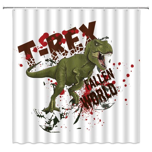 dinasaur shower curtain,scary trex dino splash blood stains creative fallen world jurassic print fabric bathroom decor,hooks
dinasaur shower curtain,scary trex dino splash blood stains creative fallen world jurassic print fabric bathroom decor,hooks