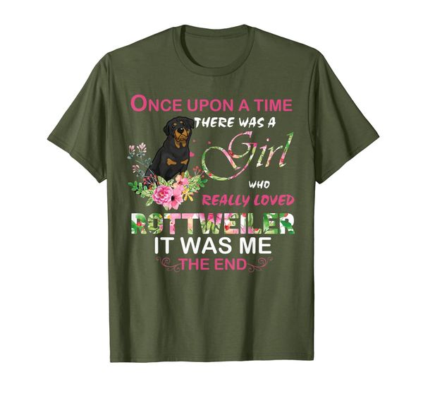 there was a girl who really love rottweiler dog tshirt, White;black