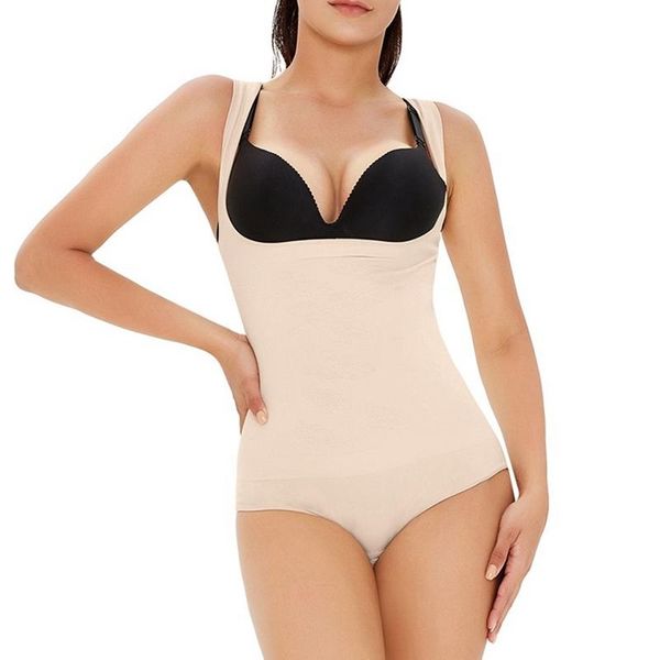 women's shapers women one piece shapewear bulifter waist trainer body shaper thong cincher bodysuit open crotch booties 2021, Black;white
women's shapers women one piece shapewear bulifter waist trainer body shaper thong cincher bodysuit open crotch booties 2021, Black;white