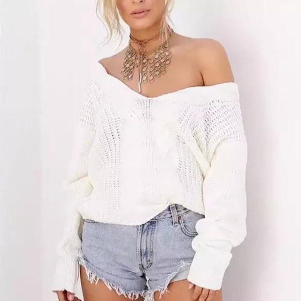 women's sweaters deep v neck off shoulder plus knitted women looseloose size sweater split knit pullover female jum js0051, White;black
women's sweaters deep v neck off shoulder plus knitted women looseloose size sweater split knit pullover female jum js0051, White;black