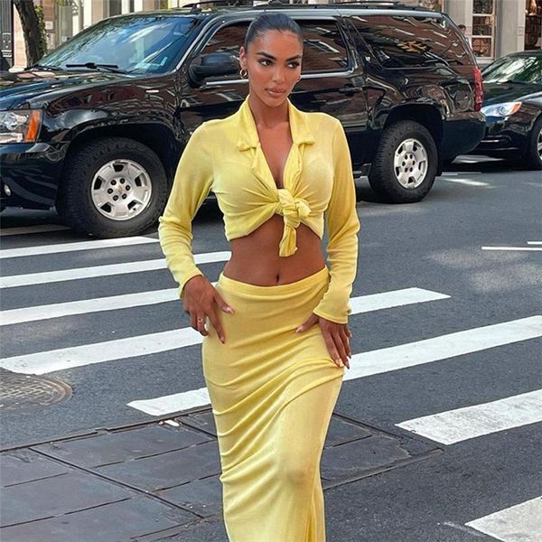 women's tracksuits 2021 summer long-sleeved tie t-shirt high waist bag hip slim skirt casual suit, Gray
women's tracksuits 2021 summer long-sleeved tie t-shirt high waist bag hip slim skirt casual suit, Gray