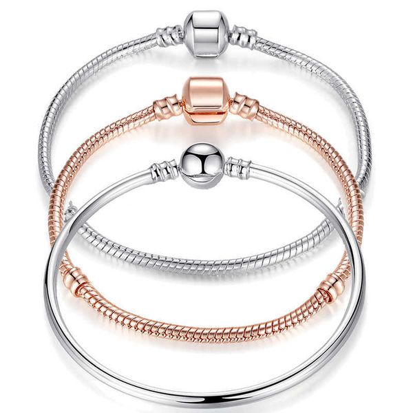 brand classic love silver color snake chain diy women bracelets & bangles for women beads charms women jewelry 3 size weu9009 q0719, Black
brand classic love silver color snake chain diy women bracelets & bangles for women beads charms women jewelry 3 size weu9009 q0719, Black