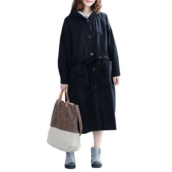 women's trench coats women oversized coat hooded single breasted drawstring waist loose parka casual long outwear black, Tan;black
women's trench coats women oversized coat hooded single breasted drawstring waist loose parka casual long outwear black, Tan;black