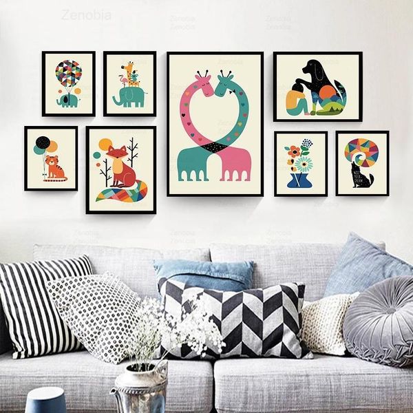 paintings animal cartoon print poster vintage wall art canvas painting cute colorful kids gift for modern interior nursery home decoration
paintings animal cartoon print poster vintage wall art canvas painting cute colorful kids gift for modern interior nursery home decoration