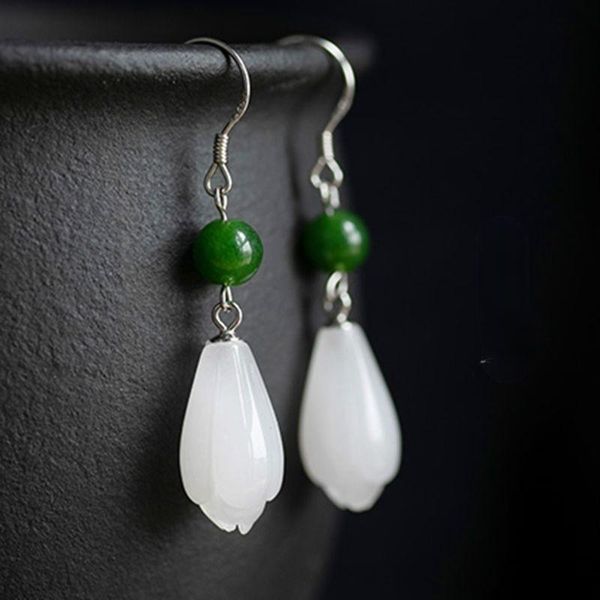 dangle & chandelier the designer's unique creative silver inlaid natural hetian jade long earrings wild temperament high-end women'
dangle & chandelier the designer's unique creative silver inlaid natural hetian jade long earrings wild temperament high-end women'