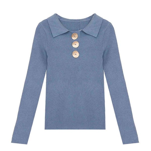 women knitted yellow blue turn down collar pullovers casual winter button long sleeve solid autumn m0077 210514, White;black
women knitted yellow blue turn down collar pullovers casual winter button long sleeve solid autumn m0077 210514, White;black