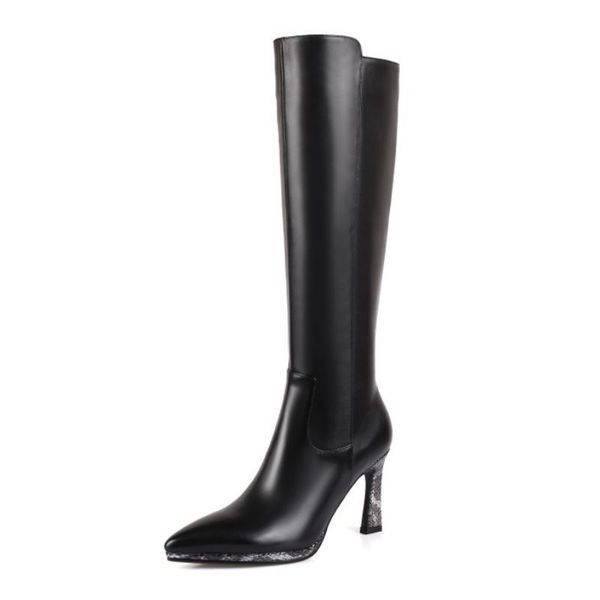 Women High Heel Boots Real Leather Thin Heel WomanS Long Boots Fashion Sexy Winter Shoes Ladies Footwear Size 34-40, Black
Women High Heel Boots Real Leather Thin Heel WomanS Long Boots Fashion Sexy Winter Shoes Ladies Footwear Size 34-40, Black