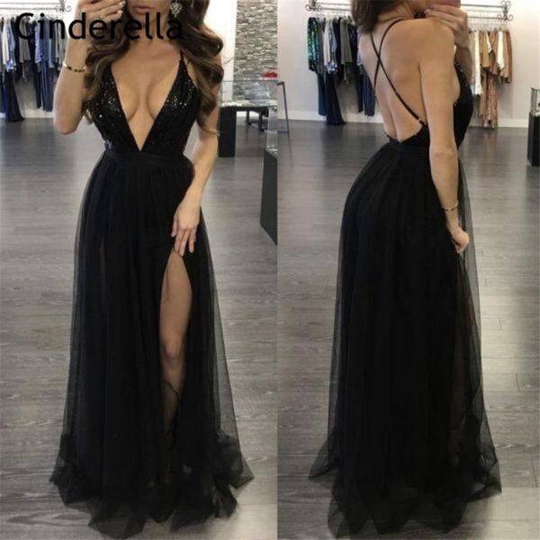 party dresses evening with shining sequins spahetti straps side slit a-line sleeveless floor length simple gowns, White;black
party dresses evening with shining sequins spahetti straps side slit a-line sleeveless floor length simple gowns, White;black