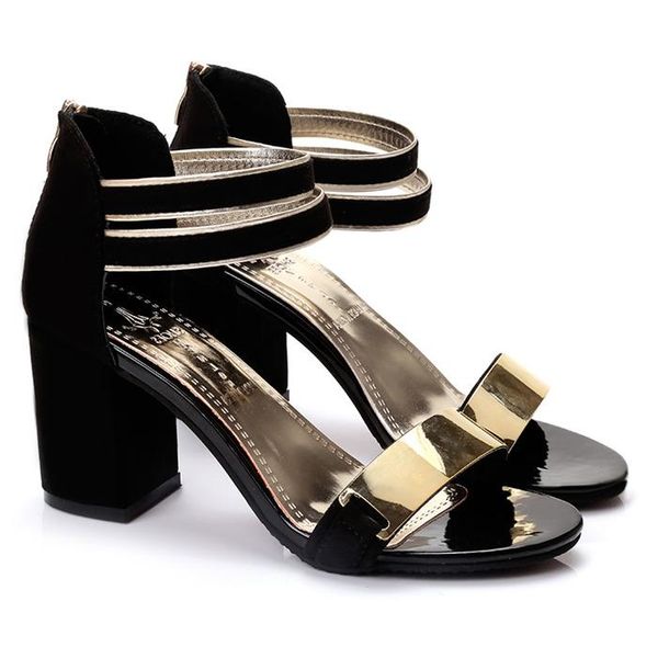 ladies ankle-wrap shoes summer gladiator sandals women square heel party wedding bling, Black
ladies ankle-wrap shoes summer gladiator sandals women square heel party wedding bling, Black
