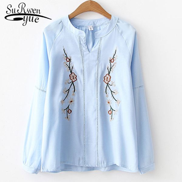 fashion women blouses and shirt long sleeve v-neck casual embroidery floral clothing 5144 50 210508, White
fashion women blouses and shirt long sleeve v-neck casual embroidery floral clothing 5144 50 210508, White