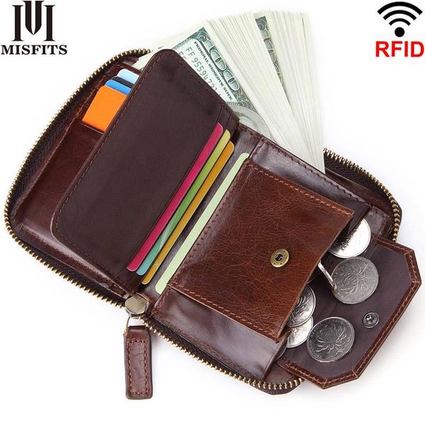 wallets misfits rfid men short wallet with coin pocket genuine leather casual small zipper purse brand rivet design male card holder, Red;black
wallets misfits rfid men short wallet with coin pocket genuine leather casual small zipper purse brand rivet design male card holder, Red;black
