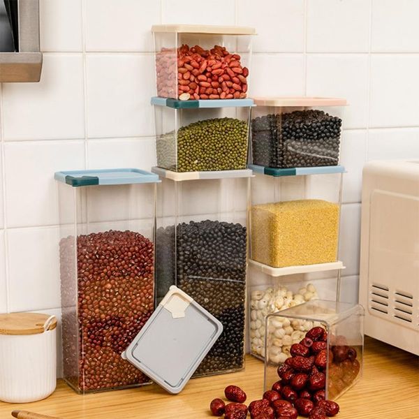 storage bottles & jars 530/800/1260ml food container superimposed on the fresh-keeping sealed tank for grains transparent
storage bottles & jars 530/800/1260ml food container superimposed on the fresh-keeping sealed tank for grains transparent