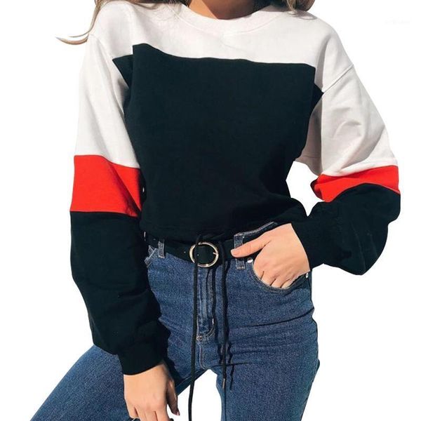 women's hoodies & sweatshirts autumn fashion women long sleeve patchwork sweatshirt lace up casual crop pullovers, Black
women's hoodies & sweatshirts autumn fashion women long sleeve patchwork sweatshirt lace up casual crop pullovers, Black