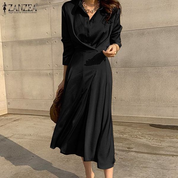 dresses elegant solid shirt dress women's asymmetrical sundress 2021 casual long sleeve midi vestidos female lapel button robe, Black;gray
dresses elegant solid shirt dress women's asymmetrical sundress 2021 casual long sleeve midi vestidos female lapel button robe, Black;gray
