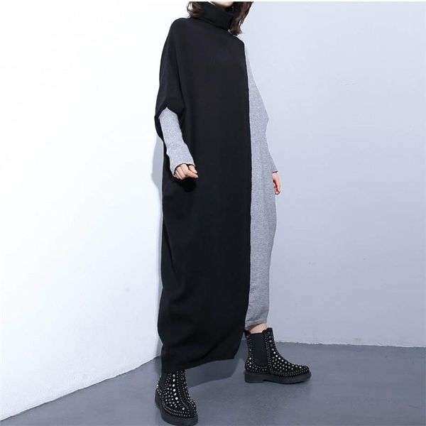 spring plus size patchwork batwing loose casual irregular hit color sweaters long turtleneck women re2230 women's, White;black
spring plus size patchwork batwing loose casual irregular hit color sweaters long turtleneck women re2230 women's, White;black