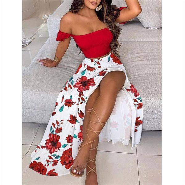 fashion bohemian floral print womens dress short sleeve strapless two piece split vintage summer casual long dresses, Black;gray
fashion bohemian floral print womens dress short sleeve strapless two piece split vintage summer casual long dresses, Black;gray