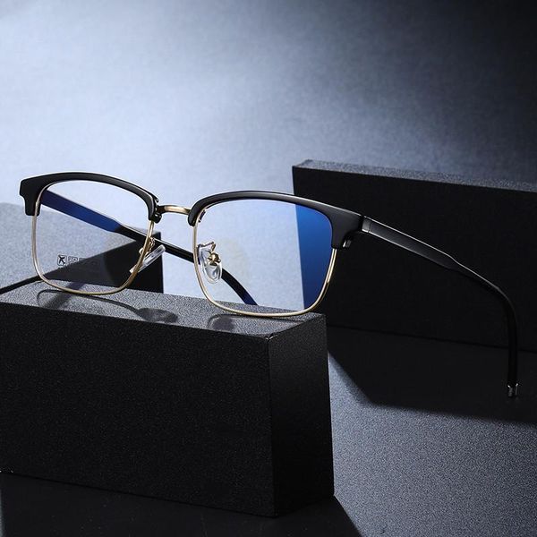 fashion sunglasses frames prescription mirror tr large frame finished flat men's ultra-light casual anti-blue light myopia ladies, Black
fashion sunglasses frames prescription mirror tr large frame finished flat men's ultra-light casual anti-blue light myopia ladies, Black