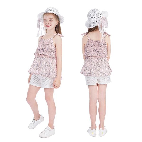children set floral print girls + shorts hat 3pcs clothing for kids summer fashion sling baby girl outfits 1-6y sets, White
children set floral print girls + shorts hat 3pcs clothing for kids summer fashion sling baby girl outfits 1-6y sets, White