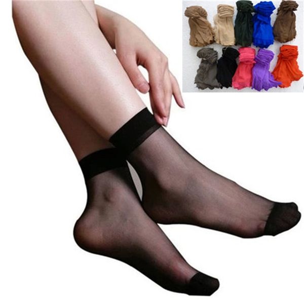 short tube women' short silk pair stockings ultra thin, Red;black