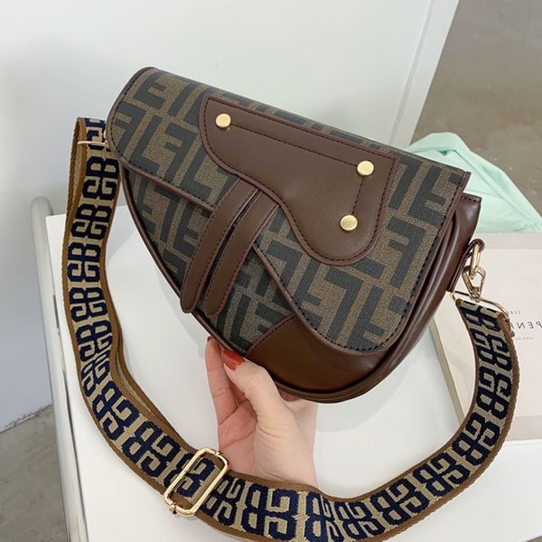 bag women version saddle women's printed single shoulder flower messenger bag