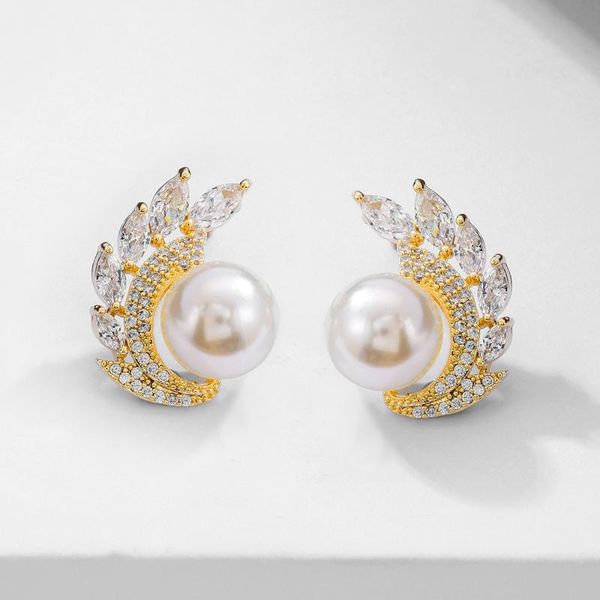 stud 2021 arrival retro pearl earrings female simple cold wind curved cubic zircon for women girl decoration, Golden;silver
stud 2021 arrival retro pearl earrings female simple cold wind curved cubic zircon for women girl decoration, Golden;silver