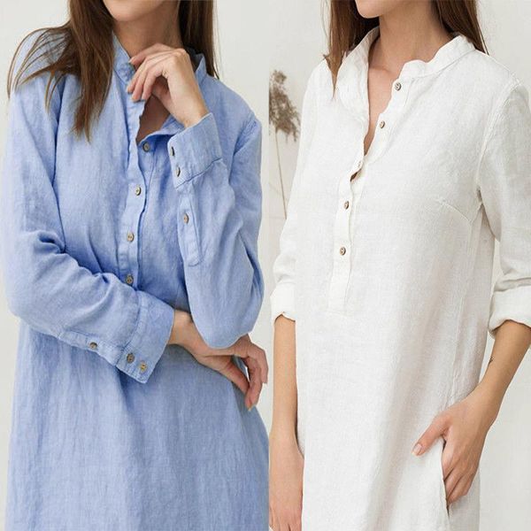 women's long sleeve cotton solid color casal oversized shirt dress beach 3.4 casual dresses, Black;gray
women's long sleeve cotton solid color casal oversized shirt dress beach 3.4 casual dresses, Black;gray