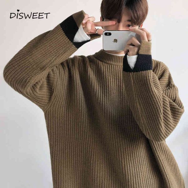 t shirt solid knitted pullover men korean sleeve loose warm men's simple khaki slim sweater boy, White;black
t shirt solid knitted pullover men korean sleeve loose warm men's simple khaki slim sweater boy, White;black