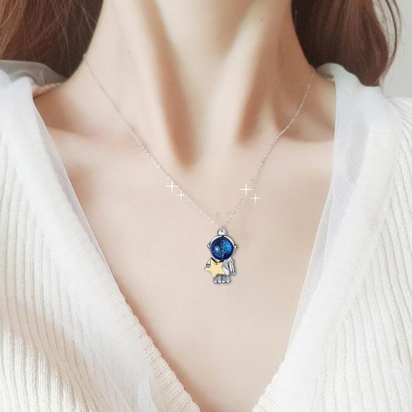 pendant necklaces sterling silver astronaut necklace milky way space charming jewelry gifts for women and men a66 
pendant necklaces sterling silver astronaut necklace milky way space charming jewelry gifts for women and men a66