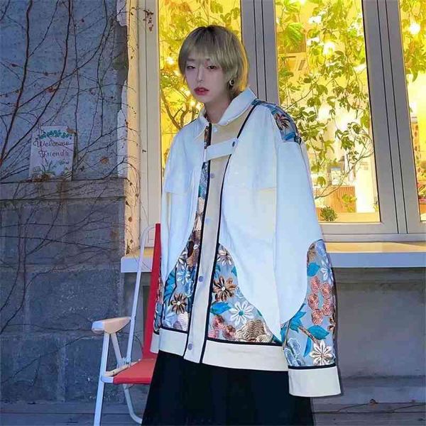 spring and autumn tide brand embroidered jacket splicing coat men's couple loose overalls student casual baseball suit, Black
spring and autumn tide brand embroidered jacket splicing coat men's couple loose overalls student casual baseball suit, Black