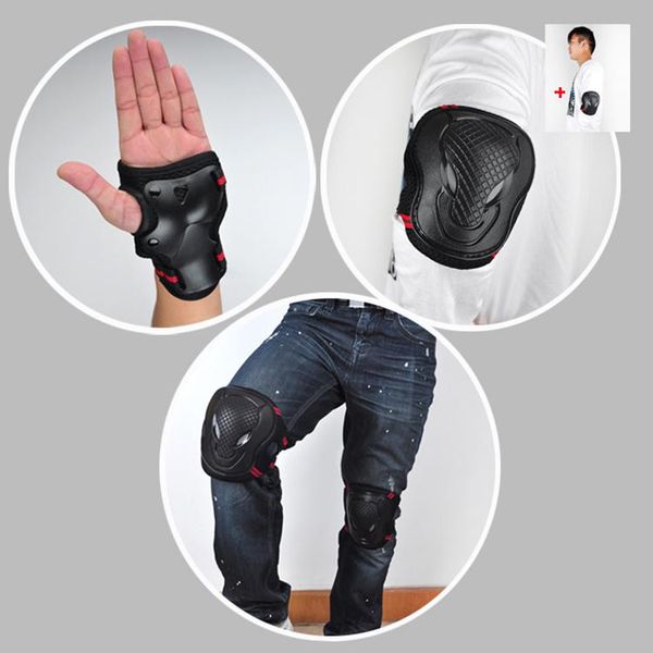 elbow & knee pads 6 pcs/set high strengthen wrist skating protective gear protection guard pad for kids child children adults, Black;gray
elbow & knee pads 6 pcs/set high strengthen wrist skating protective gear protection guard pad for kids child children adults, Black;gray