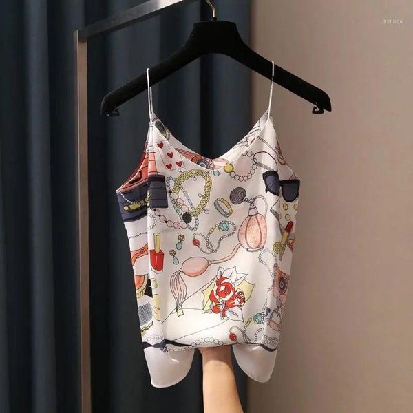 perfume bottle jewelry pattern personalized v-neck versatile with printed suspender vest, summer women's camisoles & tanks, Black;white
perfume bottle jewelry pattern personalized v-neck versatile with printed suspender vest, summer women's camisoles & tanks, Black;white