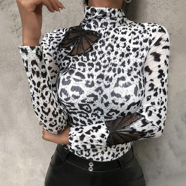 leopard printed blouse shirt women butterfly stitching long sleeve turtleneck slim club style female clothes d30 women's blouses &, White
leopard printed blouse shirt women butterfly stitching long sleeve turtleneck slim club style female clothes d30 women's blouses &, White